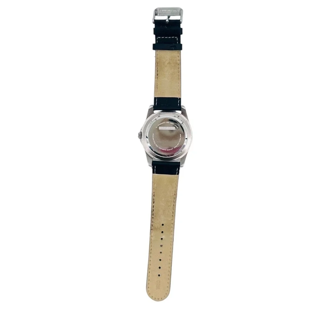 Oakland A's Men's Watch MLB Game Time Black Leather Diver New Battery